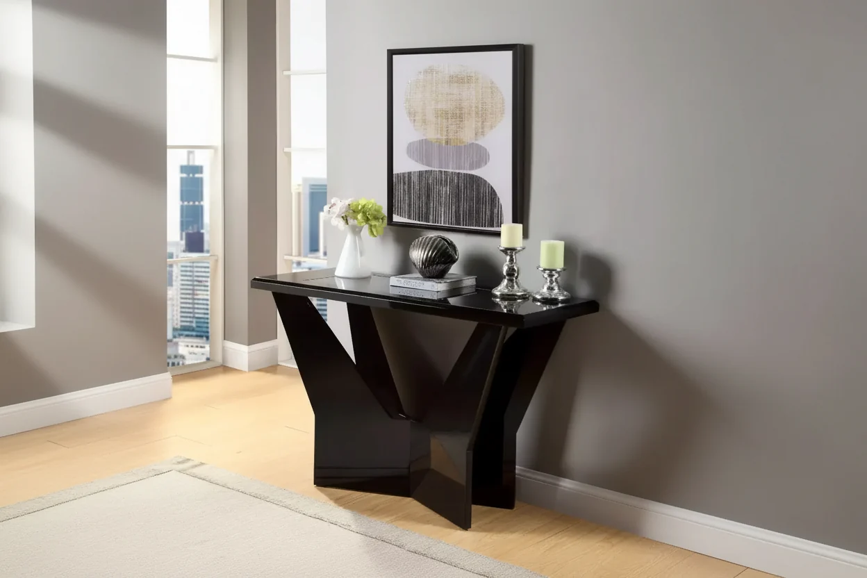Tempered Glass Top Insert Sofa Table