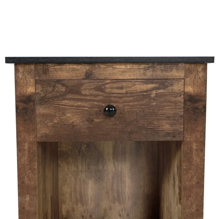 End Table with Drawer and Lower Shelf