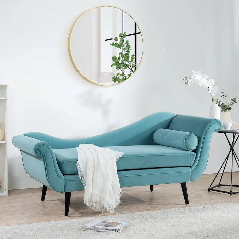 70.86W Chaise Lounge with Scroll Arm