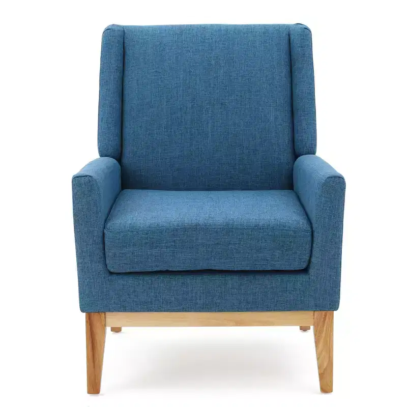 Okak Mid-Century Modern Arm Chair,Comfy Padded Sitting Chair with Classic Design,Stylish Accent Chair for Living Room,Office,Blue