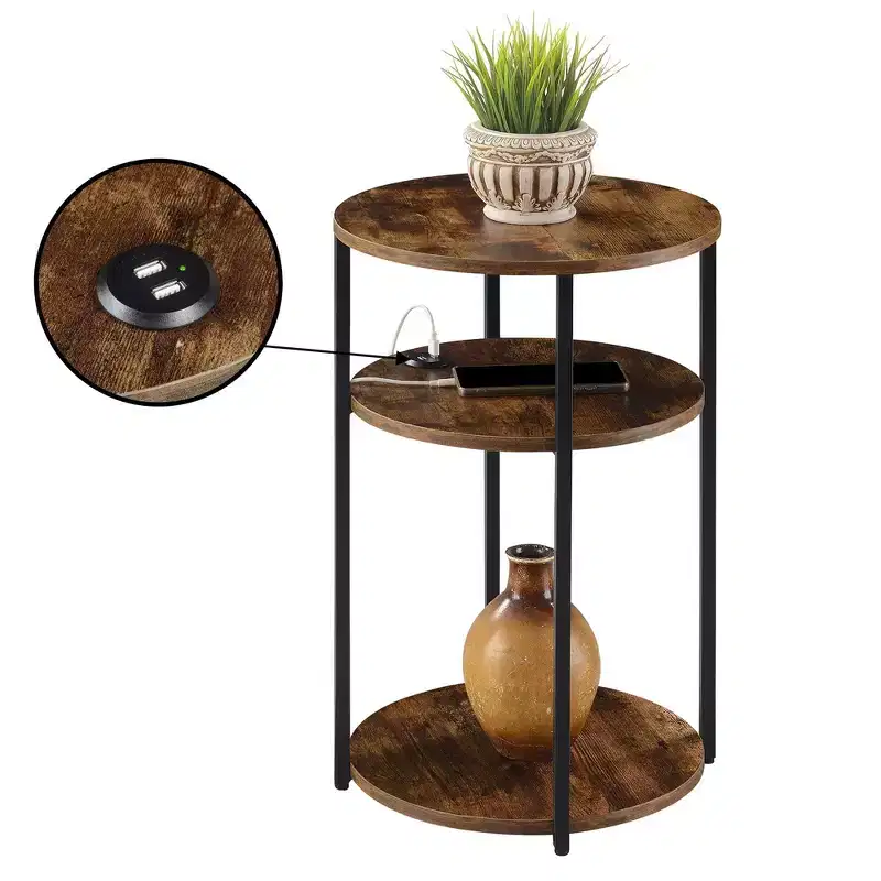 Breighton Home Samuel 3 Tier End Accent Table