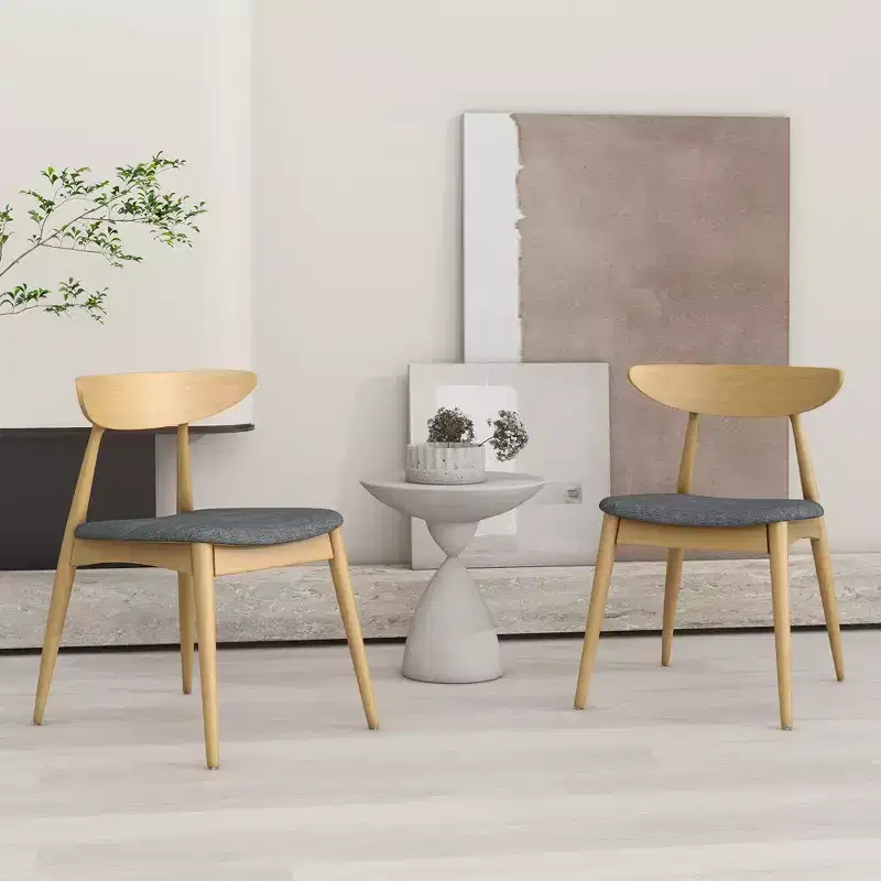 Christopher Knight Home Barron Mid Century Modern Rubberwood Fabric Upholstered Dining Chairs (Set of 2)