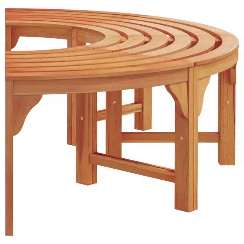 vidaXL Tree Bench 2 pcs Natural 160 x 80 x 45cm Solid Eucalyptus Wood
