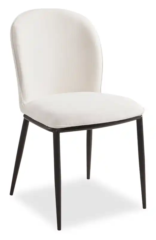 Dining Chair with Linen-Look Fabric