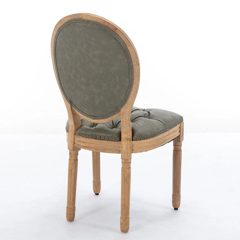 Wood Frame Dining Chair with Nailhead Trim,Set of 2