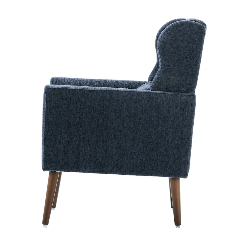 Chenille Fabric Accent Chair with Arm