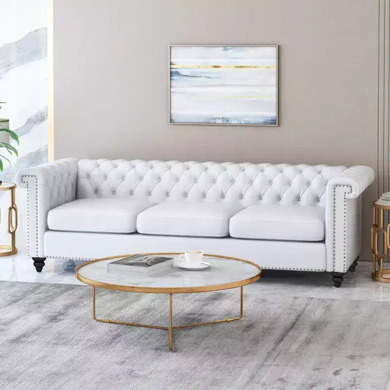 Christopher Knight Home Parkhurst 3 Seater Sofa with Nailhead Trim