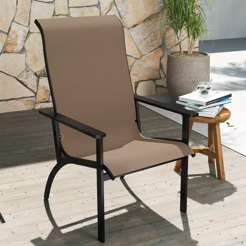 Costway 1/2/4PCS Adirondack Chair with 400 lbs Weight Capacity High Back and Metal Frame Outdoor