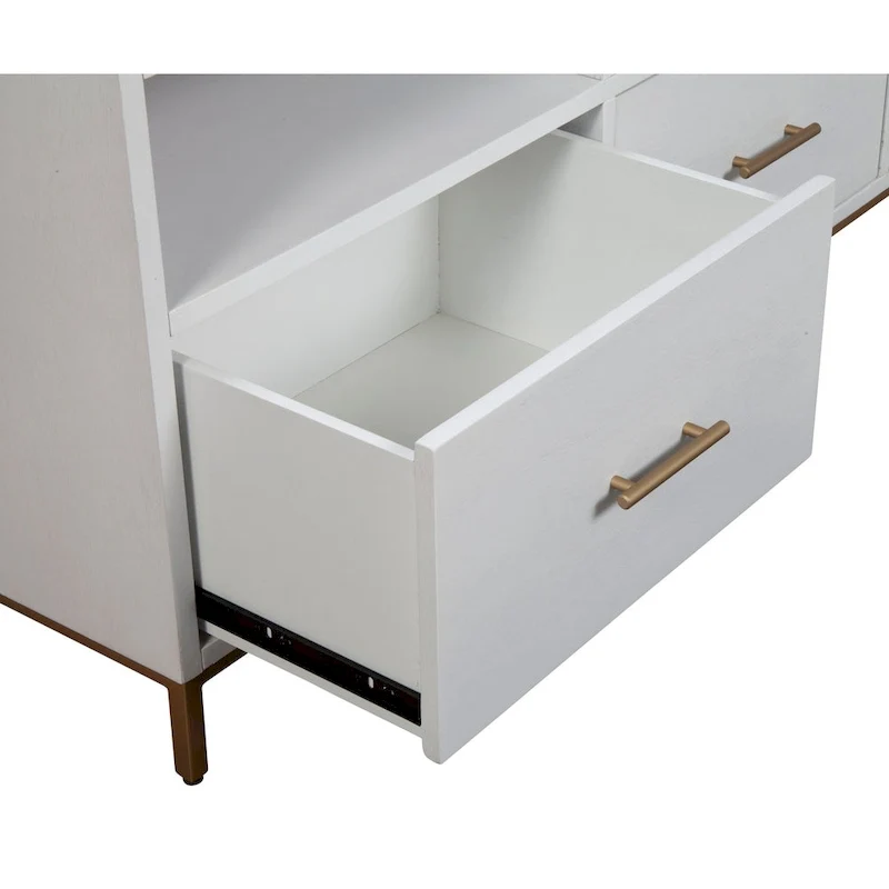 Alpine Furniture Madelyn Wood TV Console in White