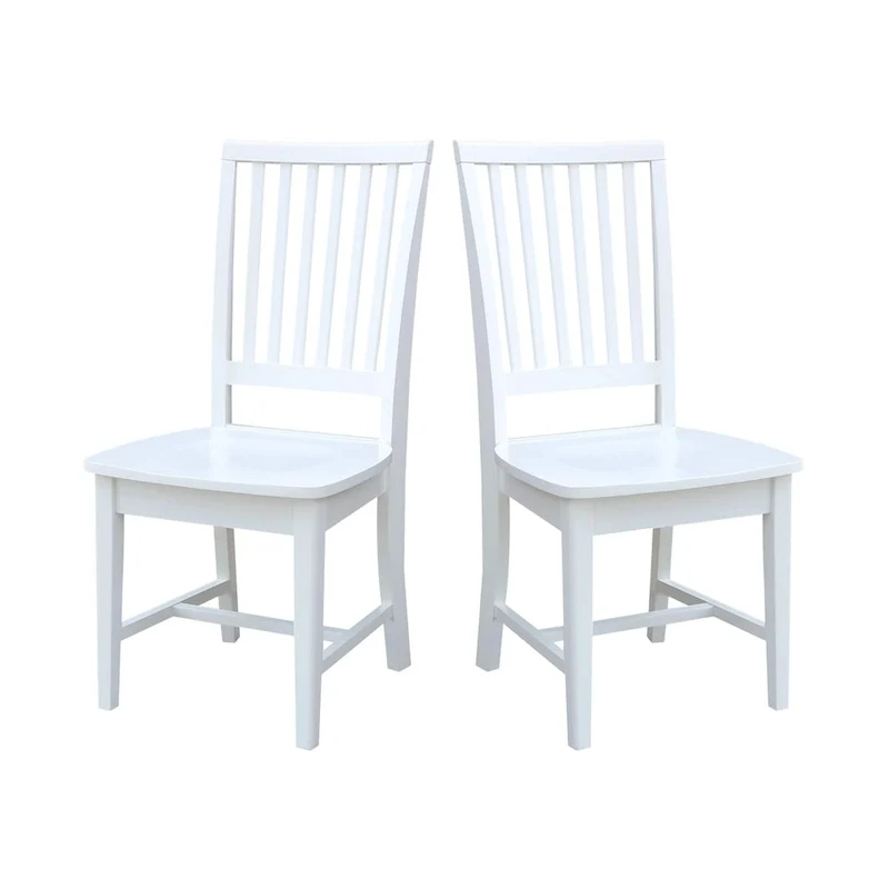 Solid Wood Mission Dining Side Chairs, Set of 2