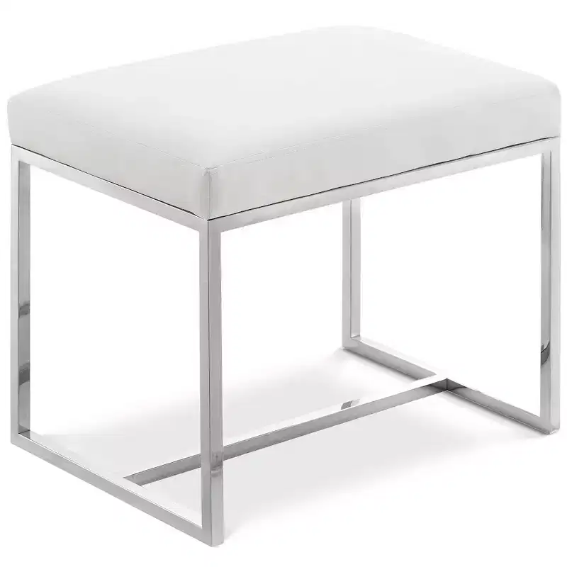 Monroe Chrome Ottoman / Stool