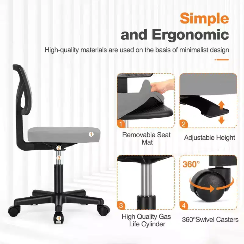 Urban Professional Task Chair - Weight-Activated Support Mechanism