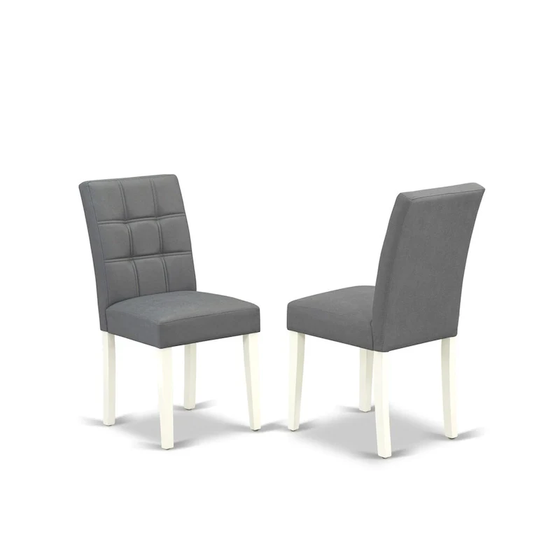 East West Furniture Dinette Set Includes a Rectangle Kitchen Table and Chairs, Linen White (Pieces Options)