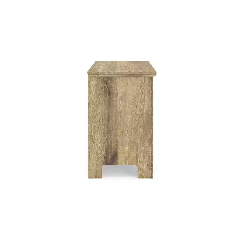 Signature Design by Ashley Allihauser Two Drawer Nightstand with USB Charging, Replicated Oak Grain, Natural Tan Finish