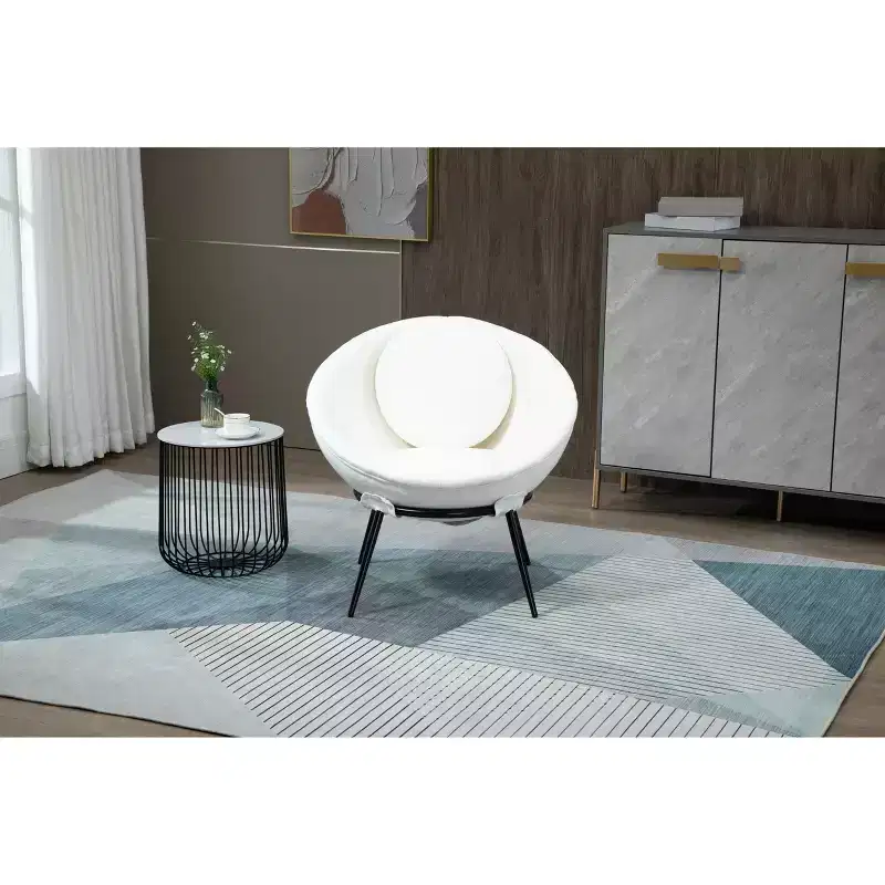 Storied Home Wood and Marble Trestle End Table White/Walnut: Modern Art-Inspired, Minimalist Design, Easy Tool-Free Assembly