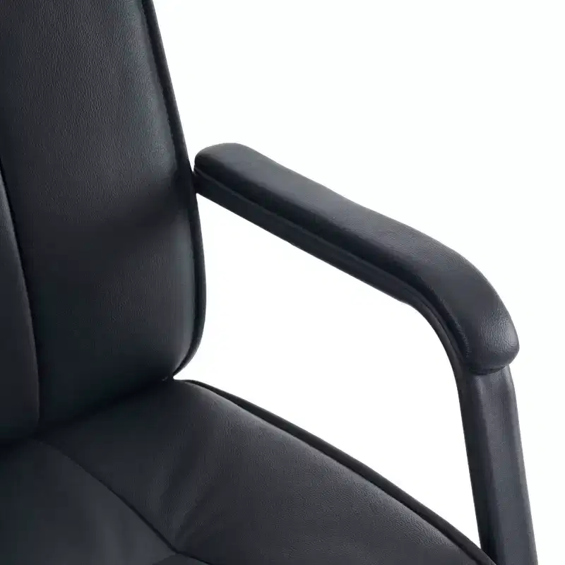 Premium Top Grain, Genuine Leather Waiting Room Chair with Sled Base