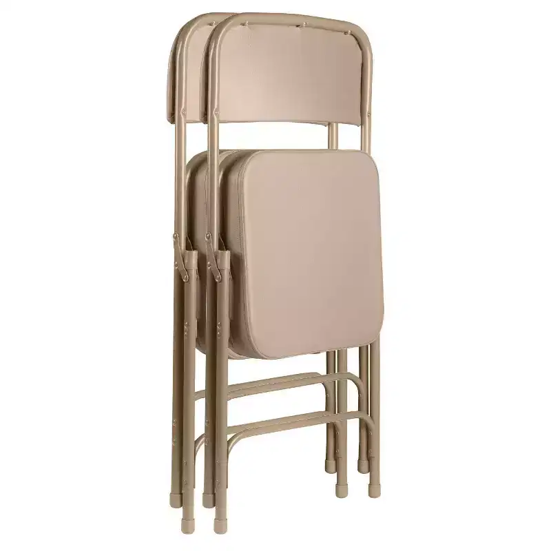 Set of 2 Premium Vinyl Padded Folding Chairs - Hampden Furnishings