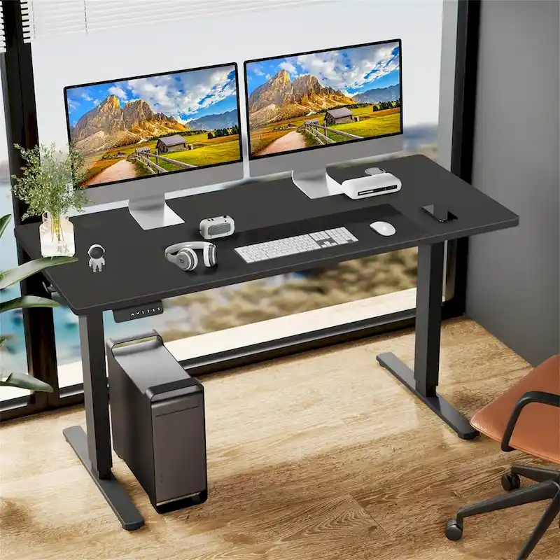 Height Adjustable Standing Desk with Electric Motor