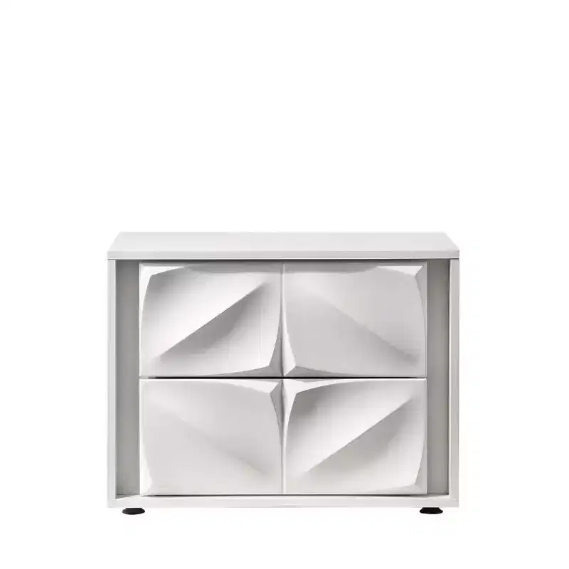 Chintaly Imports,2 Drawer Nightstand, Matte White