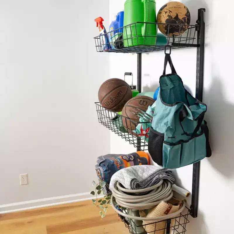 Teal Triangle G-Basket | Adjustable Wall Storage System | Holds 120 lbs