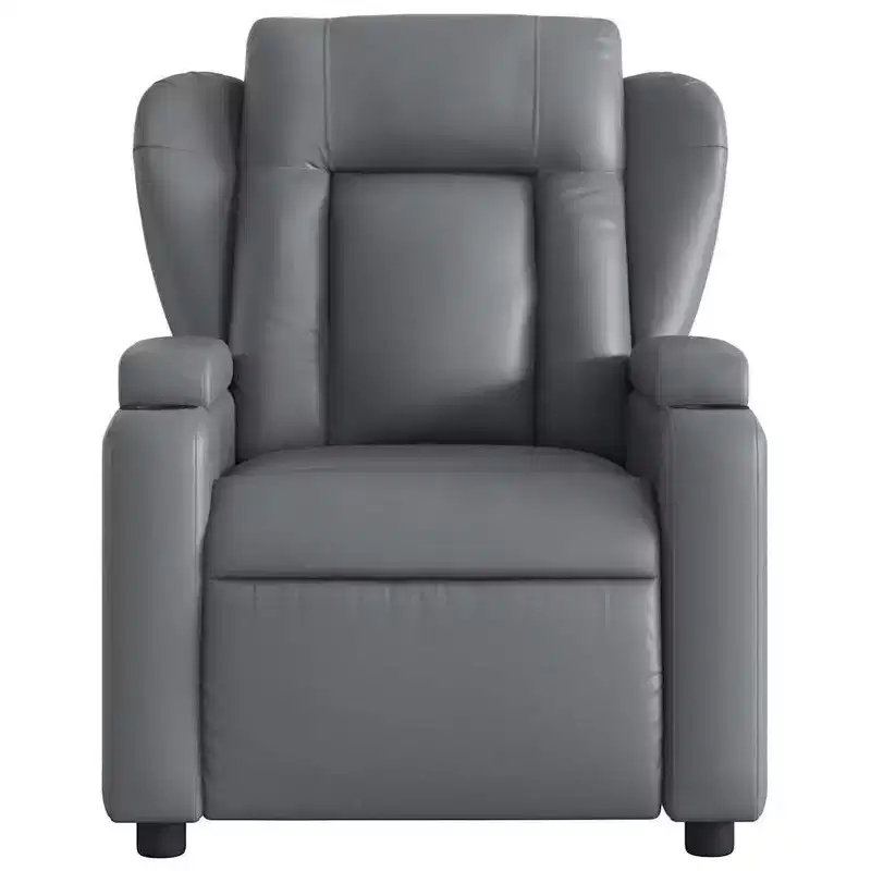 Gray Faux Leather Massage Recliner Chair – Single