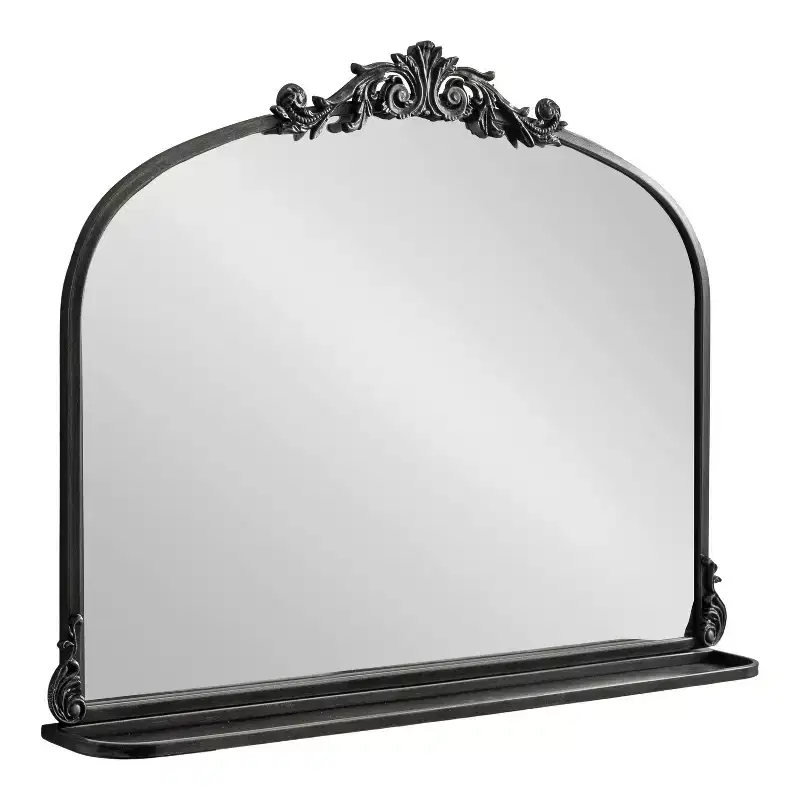 Kate & Laurel All Things Decor 33x26 Arendahl Traditional Arch Mirror with Shelf