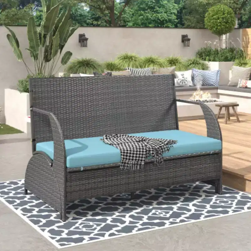 Transforming Garden Bench: Seats 4, Converts to Table and Chairs