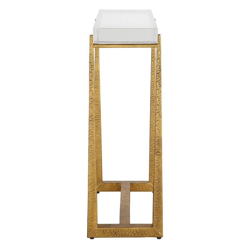 Uttermost Midas Thick Crystal Accent Table - 24H x 24W x 8.625D