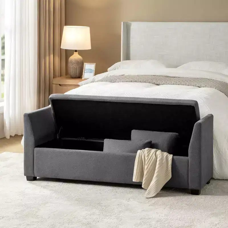 Amelia Storage Bench with Sturdy Plastic Legs|ART OF LIVING DESIGNS