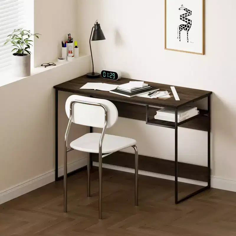 HOMLUX 45 Computer Desk Metal Frame Study Table Home Office Workstation w/Storage Compartment