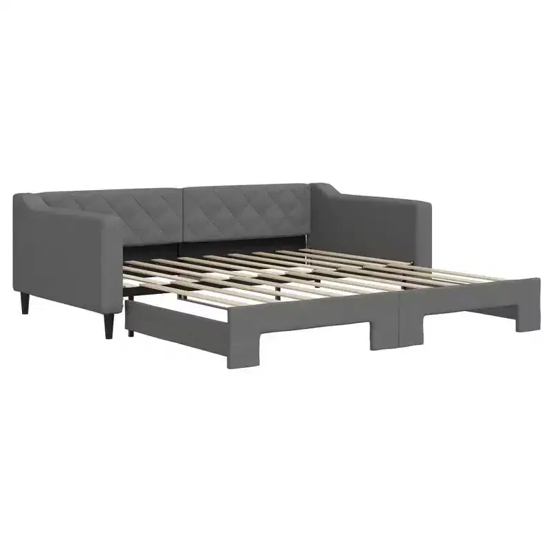 vidaXL Daybed with Trundle - Dark Gray