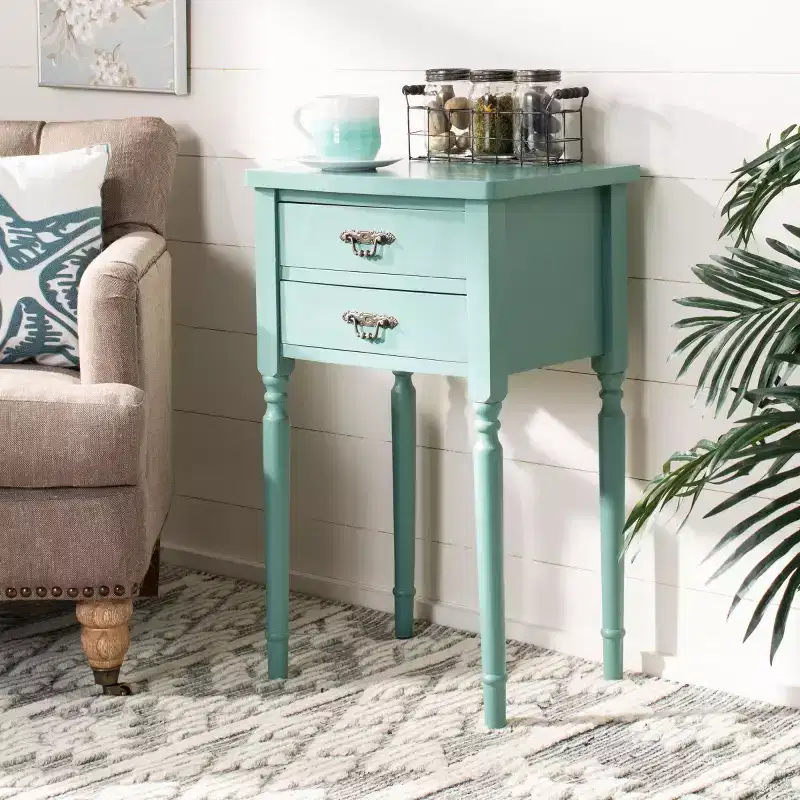 French Country End Table with Drawer