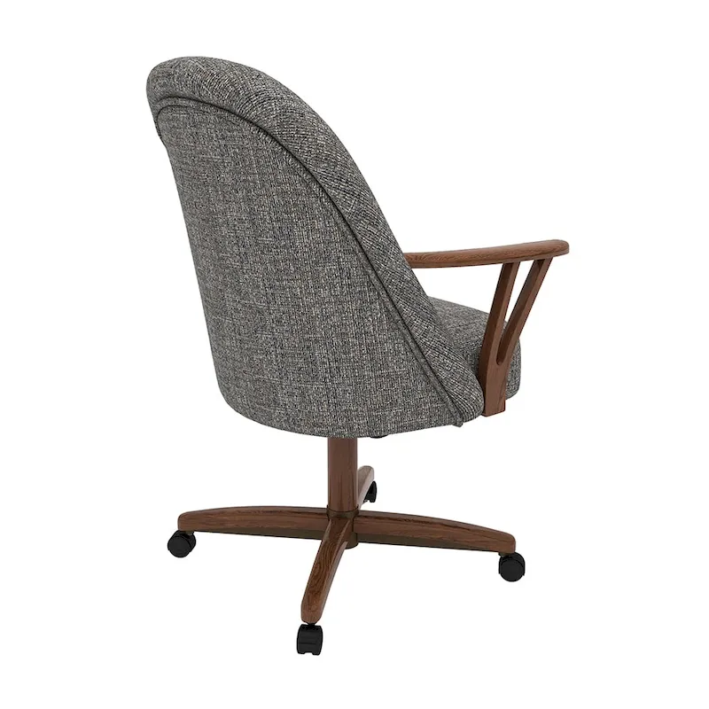 Chromcraft Cliff Caster Dining Chair Walnut Finish