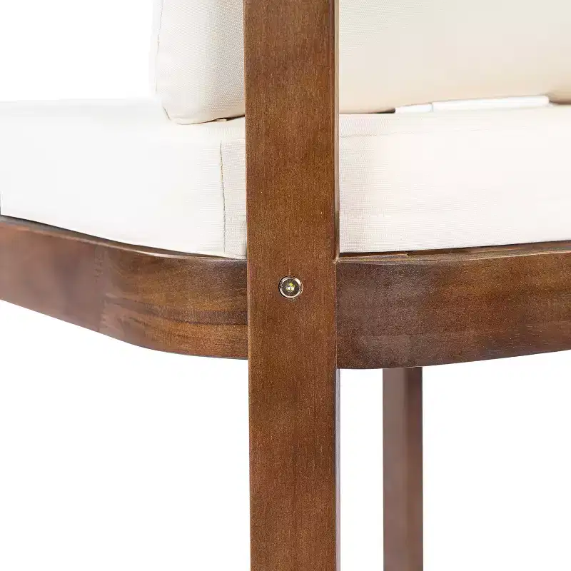 Christopher Knight Home Grayson Patio Modern Acacia Wood Armless Dining Chairs with Cushions