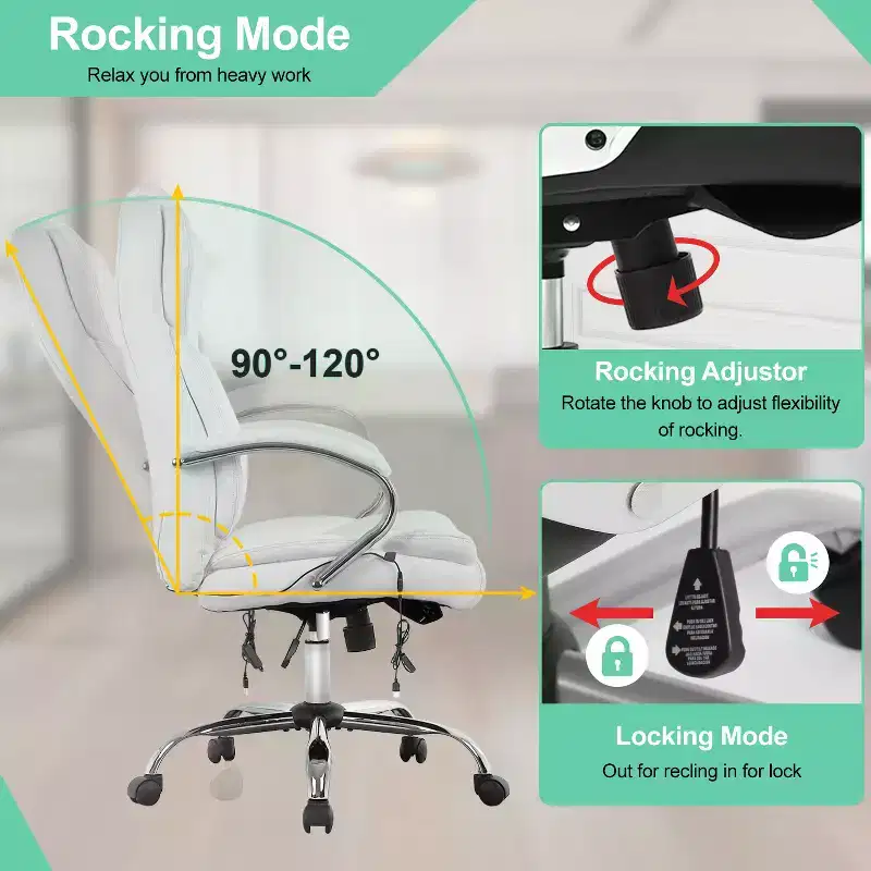BestMassage Office Chair Executive Chair with PU Leather High Back Desk Chair