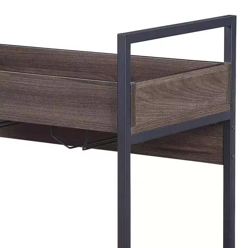 Acme Furniture Jerrick Bar Serving Cart Walnut/Black Finish