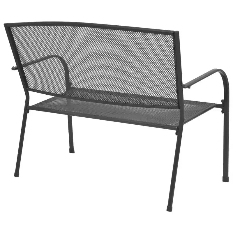 vidaXL Garden Bench Anthracite E-coated powder-coated steel Medium