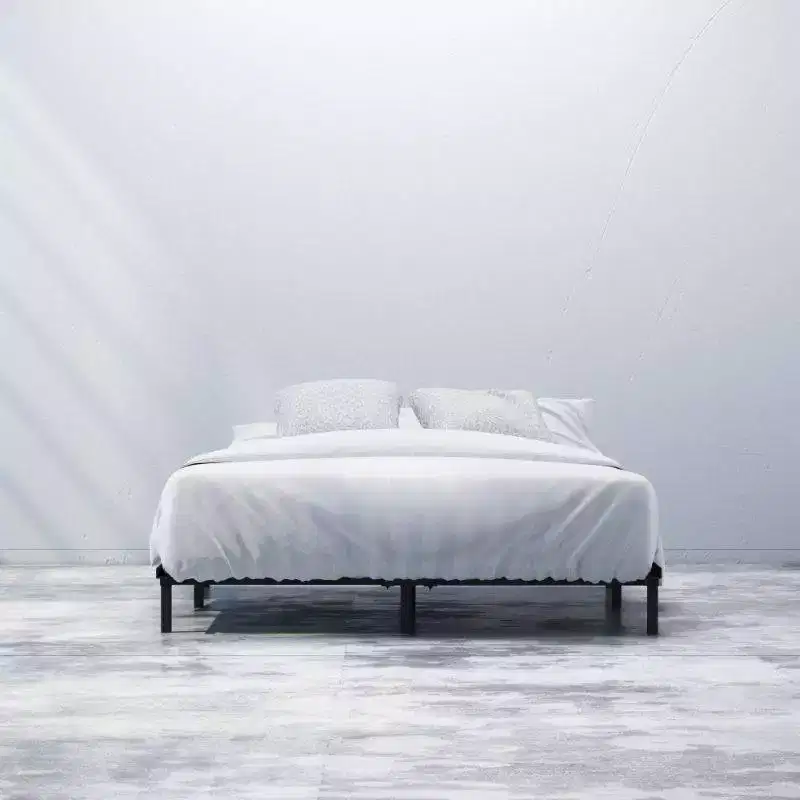 Queen 7 Compack Metal Bed Frame Black - Zinus