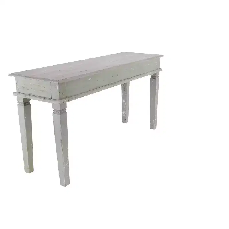 Country-style mahogany console table, gray