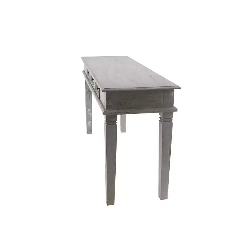 Country-style mahogany console table, gray