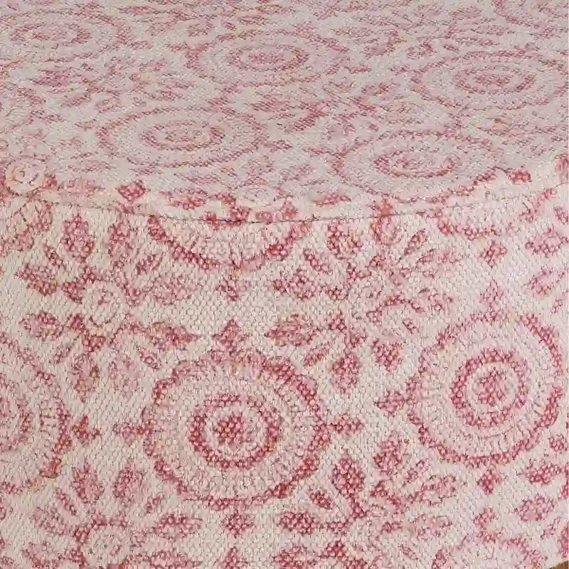 Shantanu Pink Boho Wooden Stool