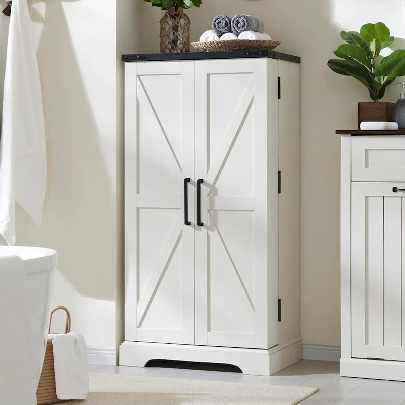 Farmhouse Barn Door Kitchen Pantry Cabinet 47