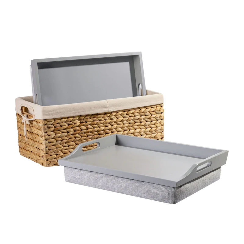Rossie Home Basket Set with 2 Lap Trays