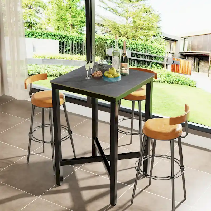 Bar Height 41.4 Dining Table - 27.55x27.55x41.4 inch