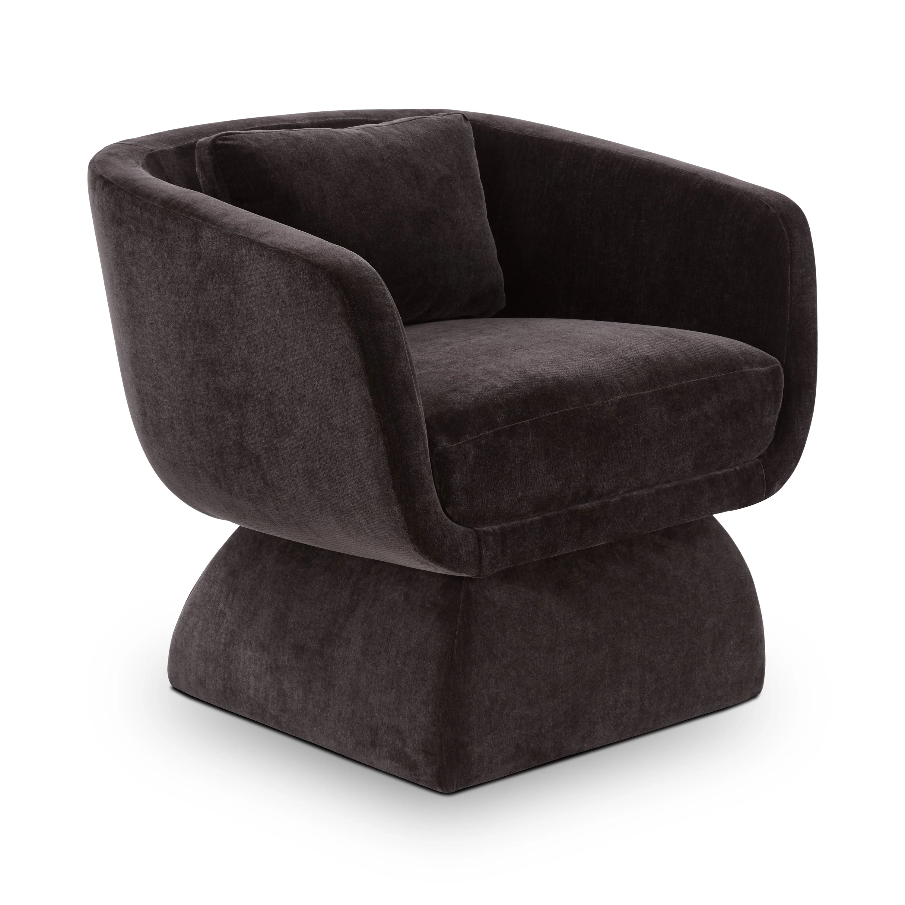 Modern Brown Lounge Chair with Kiln-Dried Wood Frame