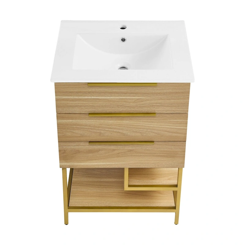 Carre 24 Bathroom Vanity in Oak