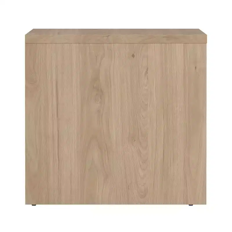 2-Drawer Nightstand, Jackson Hickory/White High Gloss & White, Single