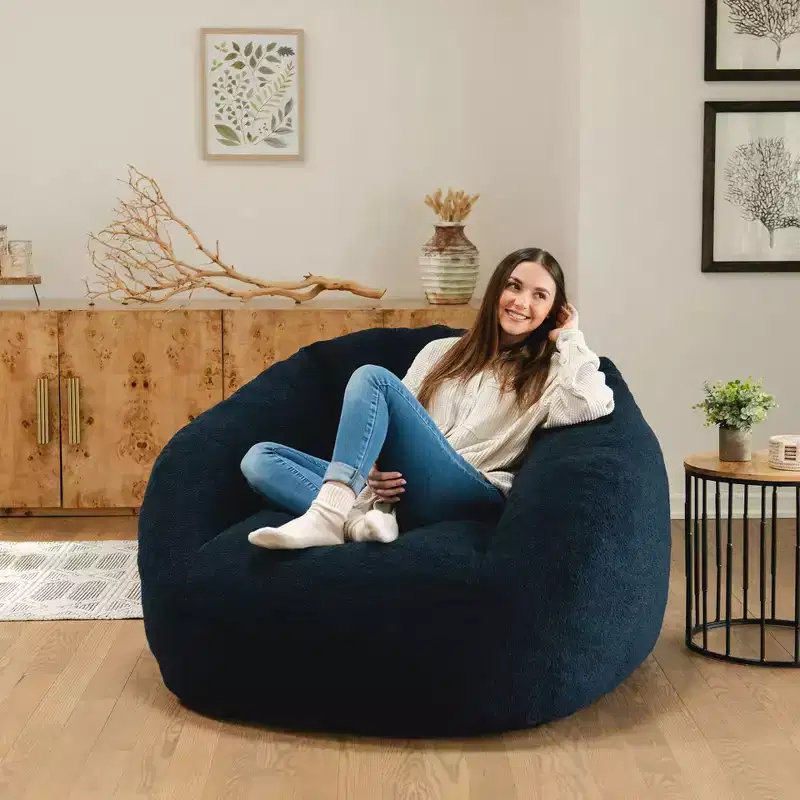 Foam-Filled Structured Bean Bag Chair