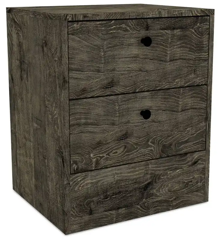 Bedside 2-Drawer Nightstand, 18.4W x 22.2H