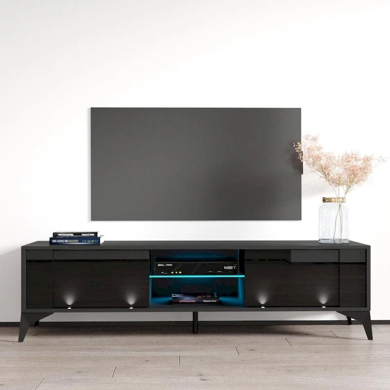 White / Grey / Black Modern TV Stand, Fits up to 70